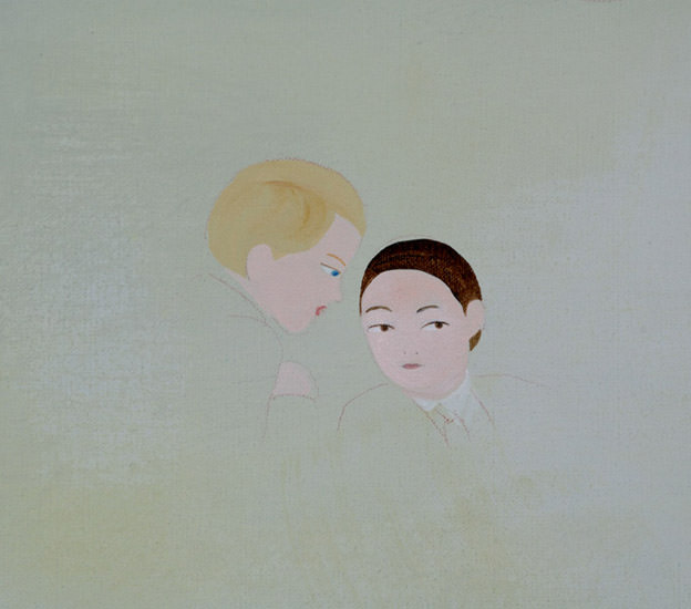 Negotiations, 2005, acrylic and pencil on linen, 200 x 220 cm