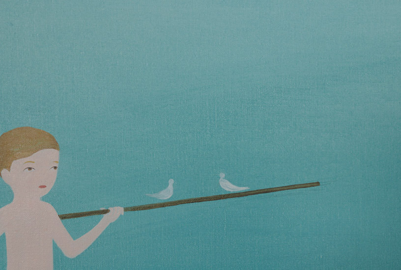 Flying, 2005, acrylic on canvas, 150 x 230 cm