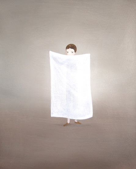 Lenzuolo, 2012, acrylic on linen, 58 x 48 cm 