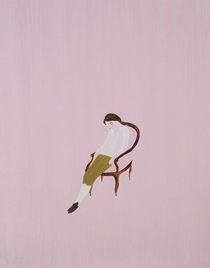 Linnaeus rests, 2017, acrylic on linen, 78 x 60 cm